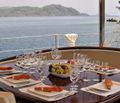 Table setting on a yacht